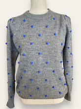 Poetry Grey w blue polka dot knit S
